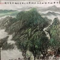 艺术家陈秀梅日记:国画山水画宁夏贺兰山区写生作品“春草如有情，山中尚含绿”等；【图3】