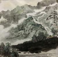 艺术家陈秀梅日记:国画山水画宁夏贺兰山区写生作品“春草如有情，山中尚含绿”等；【图4】