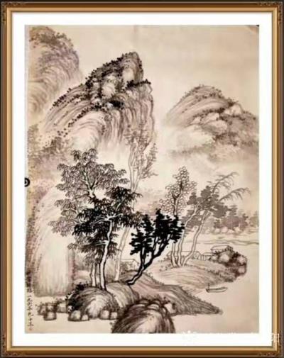 叶向阳日记-国画仿古山水画《野渡无人舟自横》《秋清泉气香》《山清水秀松声远》，这是我1963【图1】