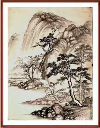 叶向阳日记-国画仿古山水画《野渡无人舟自横》《秋清泉气香》《山清水秀松声远》，这是我1963【图5】