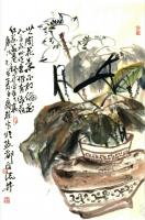 艺术家甘庆琼日记:国画荷花《世间花叶不相伦》尺寸三尺整张100X50cm；
【图0】