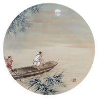 艺术家李亚南日记:李亚南书画作品，仿古山水人物画小品欣赏.【图1】