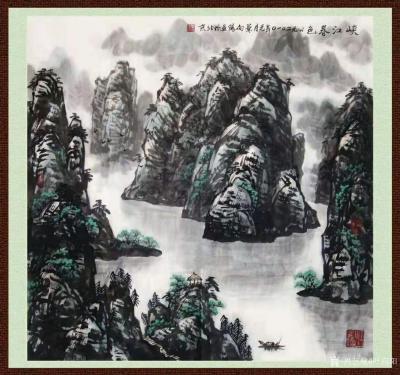 叶向阳日记-国画山水画作品《峡江春色》《春山滴翠》两幅，恭请国画爱好者共同分享并雅正，谢谢
【图1】