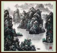 艺术家叶向阳日记:国画山水画作品《峡江春色》《春山滴翠》两幅，恭请国画爱好者共【图0】