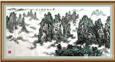 叶向阳日记-国画山水画《黄山群峰秀中华》恭请光临共同分享并雅正。
翰墨颂中华，感谢好友老培【图1】