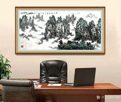 叶向阳日记-国画山水画《黄山群峰秀中华》恭请光临共同分享并雅正。
翰墨颂中华，感谢好友老培【图2】