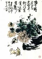 艺术家龚光万日记:国画菊花新作取“陶令篱边,花大如斗。杯泛金英,延年益寿。”诗【图0】