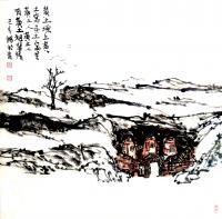 艺术家杨牧青日记:杨牧青国画《塬畔情》六幅原创作品
规格：68cm x 68【图3】