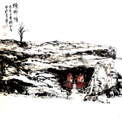 杨牧青日记-杨牧青国画《塬畔情》六幅原创作品
规格：68cm x 68cm
款识：塬畔情【图5】