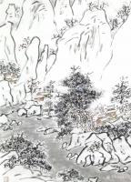 艺术家龚光万日记:国画山水画冬景雪景瑞雪兆丰年，
取诗意“飘飘千里雪，悠忽度【图3】