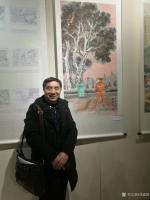 艺术家刘建国收藏:“画说长春首届美术作品展”，携本人作品《深秋凌晨的清洁工》参【图1】