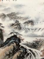 艺术家罗树辉日记:应订，重画国画山水画作品《云山起舞树生辉》，作品尺寸186C【图4】