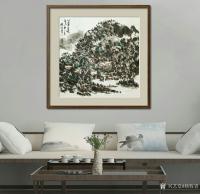 艺术家杨牧青日记:名称：国画
规格：68cmx68cm/4平尺
款识：心安【图0】