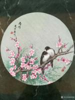 艺术家徐景莲日记:国画花鸟画《秋韵》《冬月》《纯素生活创造和平》徐景莲工笔花鸟【图1】