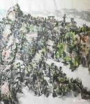 杨牧青日志-名称：大写意国画《浮影美丽河山》规格：137cmx70cm；【图2】