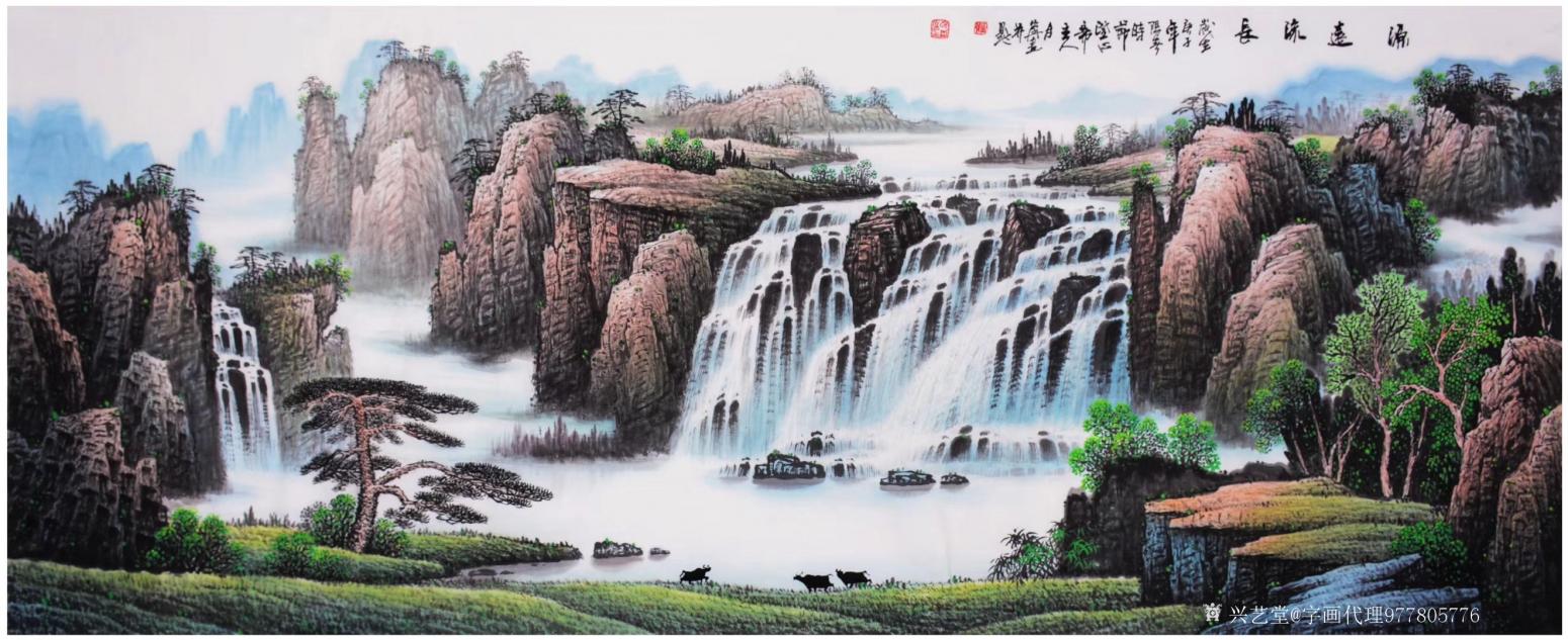 字画代理威977805476国画作品《张月岗山水作品》【图2】