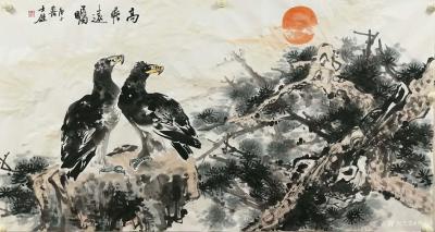 卢士杰日记-国画花鸟画《富贵图》蜂恋花，作品尺寸四尺竖幅68X138CM;
国画花鸟画《高【图2】