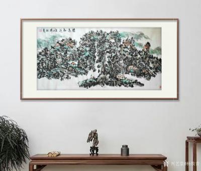 杨牧青日记-名称：大写意国画《闻远知近》
规格：137cm×70cm/8平尺多
款识：闻【图1】