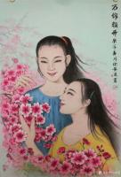 艺术家徐景莲日记:国画工笔人物画新冠肺炎疫情题材《万锦颜开》《春意浓》；刚完成【图0】