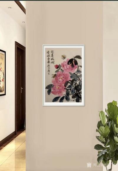 石广生日记-国画花鸟画《你若盛开清风自来》;
胡乱涂两笔，算是520情人节的一点表示吧。并【图5】