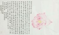 艺术家马晓薇日记:书画作品荷花配心经，清新凉爽静心；请欣赏；【图2】