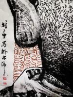 艺术家马培童日记:“知黑守白-焦墨画的枯笔骨意”马培童焦墨画童心写历（13）
【图4】