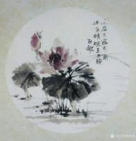 艺术家欧凯歌日记:国画花鸟画荷花小品《小荷才露尖尖角，早有蜻蜓立上头》；庚子年【图0】