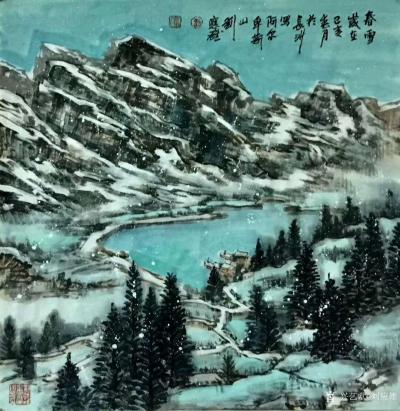 刘应雄日记-刘应雄中外风情画展作品选（欧洲瑞士系列）：
《楚格的冬天》创作于乙亥年春月；
【图3】