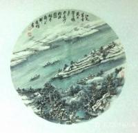 艺术家刘应雄日记:月圆圆，画圆圆，潇湘八景团圆圆。
国画山水画《潇湘八景》，【图4】