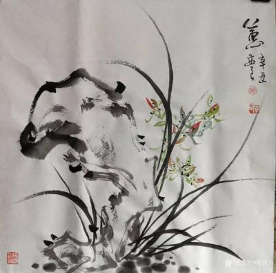 陈忠良日记-国画花鸟画作品《梅兰竹菊》四小屏，李先生订制，陈忠良辛丑年作品。分享给大家品评。【图2】