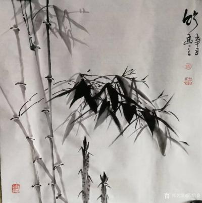 陈忠良日记-国画花鸟画作品《梅兰竹菊》四小屏，李先生订制，陈忠良辛丑年作品。分享给大家品评。【图3】