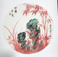 艺术家刘文生收藏:牛年新春作国画花鸟画《平安长寿》《竹兰并茂》，
以文会友，【图2】