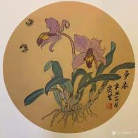 艺术家石广生日记:国画花鸟画兰花系列作品《争春》，辛丑年正月石广生创作并题；
【图2】