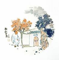 艺术家李万勤日记:国画人物画作品欣赏。李万勤人物画追求情趣、感觉以及在造型上无【图0】