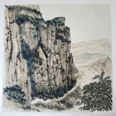 袁春宝日记-国画山水画太行写生作品作品《太行风骨》，辛丑年夏月袁春宝作。
太行风骨，几个三【图1】