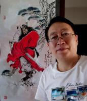 艺术家何学忠日记:国画人物画钟馗《神威图》，百馗楼主人辛丑年夏月画于古凉州。
【图2】