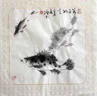 艺术家冯增木日记:国画鱼系列作品《悠游》《万事如意》《年年有余》，冯增木辛丑年【图1】