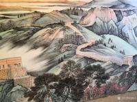 艺术家任振山日记:国画山水画长城《中华魂》，任振山辛丑年夏月作品，尺寸丈二横幅【图3】