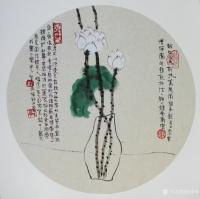 艺术家赵承锐日记:国画水墨花鸟画《香乱舞衣风》《青荷圖》，赵承锐辛丑年夏月创作【图0】