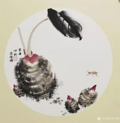 李伟强日记-国画花鸟画瓜果系列作品，辛丑年仲秋李伟强作品。
致中秋佳节
推窗远眺，夜色如【图2】