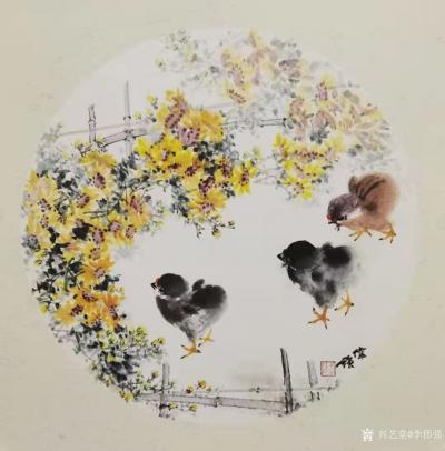 李伟强日记-国画花鸟画瓜果系列作品，辛丑年仲秋李伟强作品。
致中秋佳节
推窗远眺，夜色如【图3】