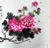 艺术家李同辉日记:国画花鸟画牡丹《香韵》，作品尺寸四尺斗方68X68CM，辛丑【图0】