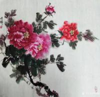 艺术家李同辉日记:国画花鸟画牡丹《香韵》，作品尺寸四尺斗方68X68CM，辛丑【图1】