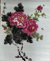 艺术家李同辉日记:国画花鸟画牡丹《香韵》，作品尺寸四尺斗方68X68CM，辛丑【图2】