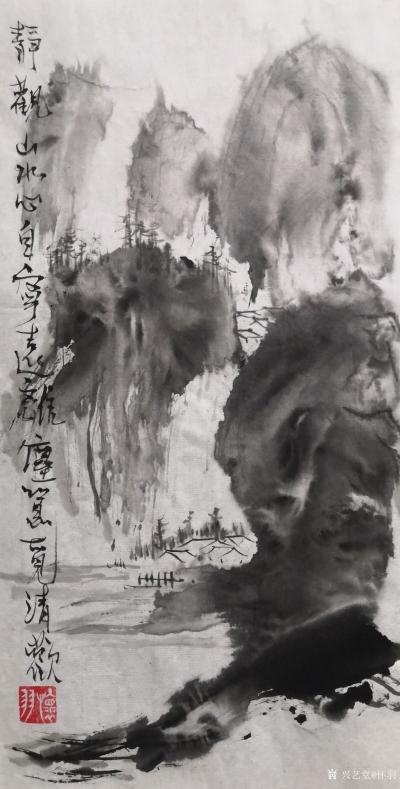 怀羽日记-怀羽水墨山水画：中国画里的独特印记与唯一性

在中国画的浩瀚星空中，怀羽的水【图8】