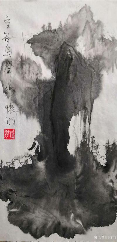 怀羽日记-黄仍彬的水墨画在体现现代美学方面，展现了以下几个显著的特点：

多元化特点：【图3】